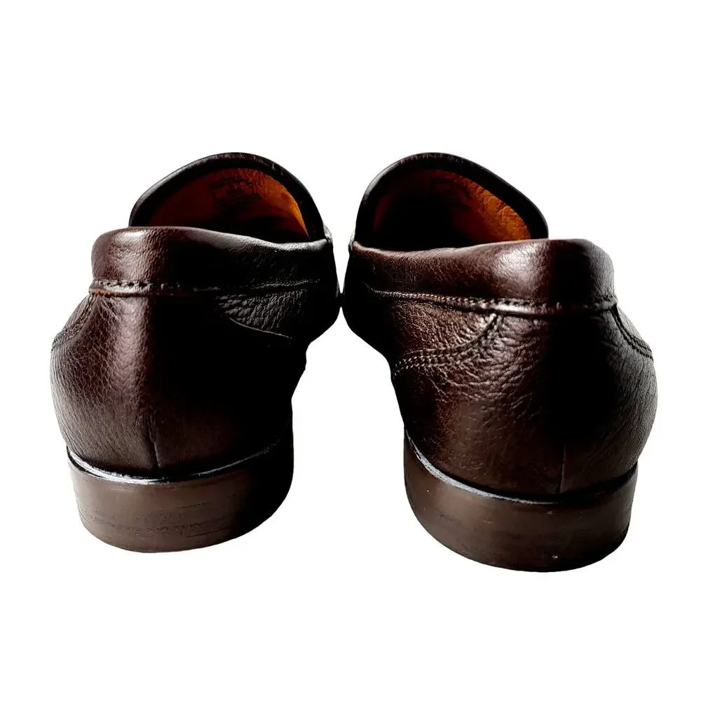 Coach Men's Size 8 Thomas Brown Pebbled‎ Leather Slip On Loafer Minimalist # 555